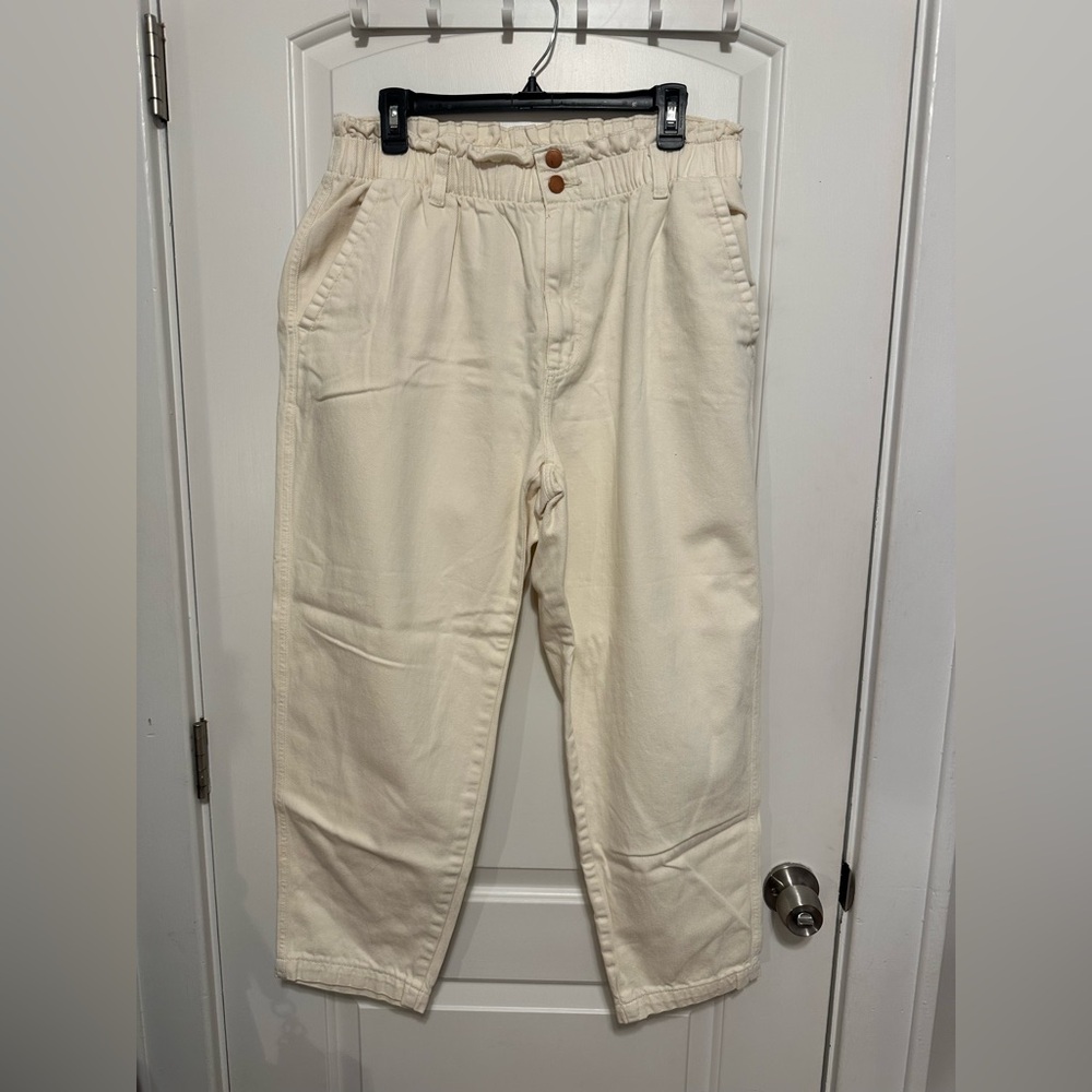 Universal Thread High Waist Paper Bag Pants 100% Cotton Sz 14